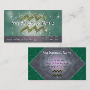 Pick Colour Aquarius Zodiac Astrological Sign Business Card