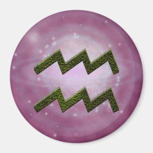 Pick Colour Aquarius Zodiac Astrological Sign Magnet