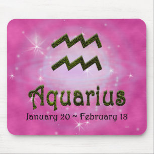 Pick Colour Aquarius Zodiac Astrological Sign Mouse Mat