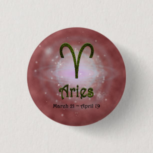 Pick Colour Aries Zodiac Astrological Sign 3 Cm Round Badge