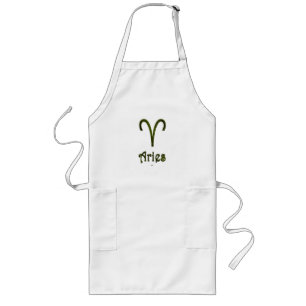Pick Colour Aries Zodiac Astrological Sign Long Apron