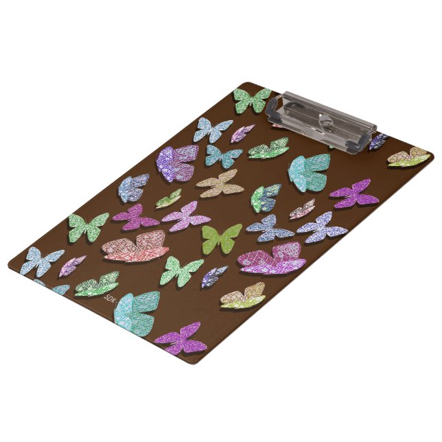 Pick Colour Butterflies Surreal & Fluttering Clipboard (Angled)