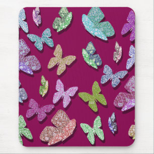 Pick Colour Butterflies Surreal & Fluttering Mouse Mat