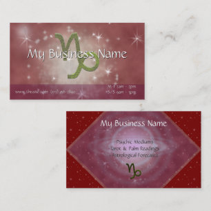 Pick Colour Capricorn Zodiac Astrological Sign Business Card