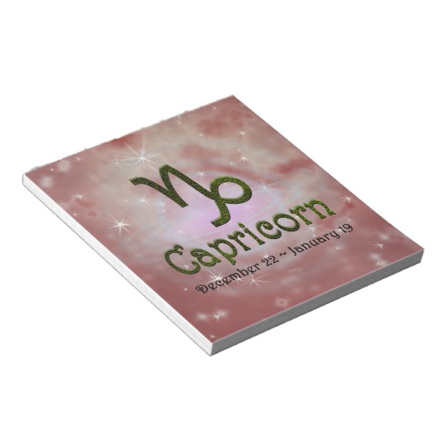 Pick Colour Capricorn Zodiac Astrological Sign Notepad (Angled)