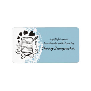 Pick colour doodle needle thread sewing seamstress label