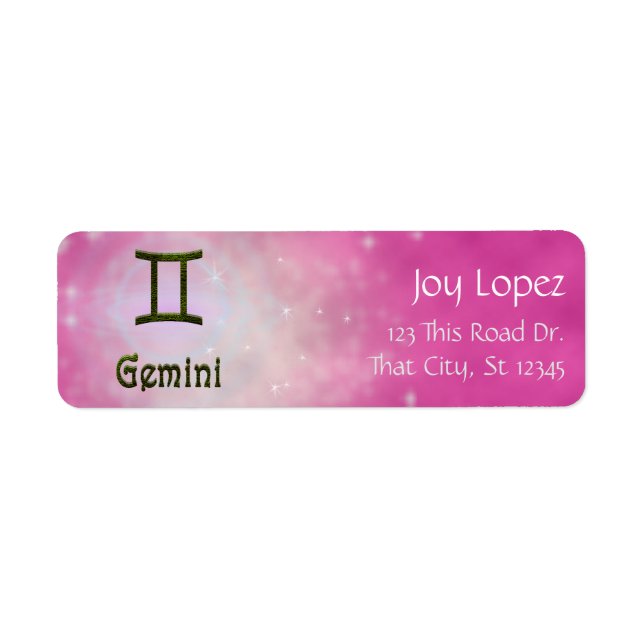 Pick Colour Gemini Zodiac Astrological Sign (Front)