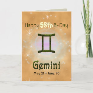 Pick Colour Gemini Zodiac Astrological Sign Card