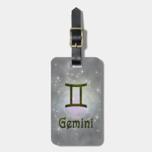 Pick Colour Gemini Zodiac Astrological Sign Luggage Tag