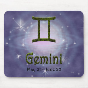 Pick Colour Gemini Zodiac Astrological Sign Mouse Mat