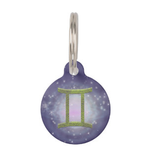 Pick Colour Gemini Zodiac Astrological Sign Pet Tag