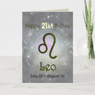 Pick Colour Leo Zodiac Astrological Sign Card
