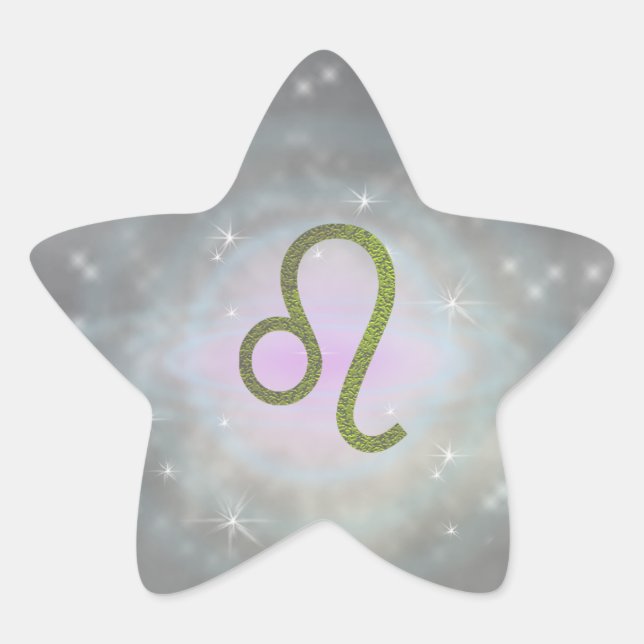 Pick Colour Leo Zodiac Astrological Sign Star Sticker (Front)