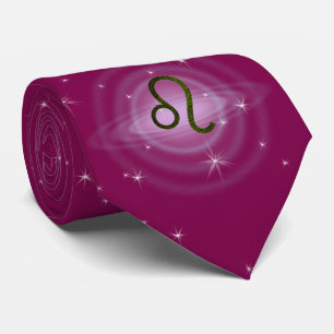 Pick Colour Leo Zodiac Astrological Sign Tie