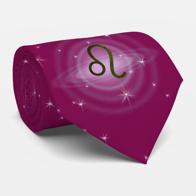 Pick Colour Leo Zodiac Astrological Sign Tie (Rolled)