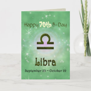 Pick Colour Libra Zodiac Astrological Sign Card