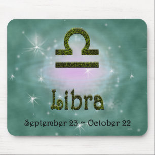 Pick Colour Libra Zodiac Astrological Sign Mouse Mat