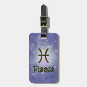 Pick Colour Pisces Zodiac Astrological Sign Luggage Tag