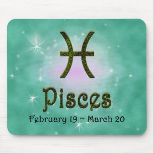 Pick Colour Pisces Zodiac Astrological Sign Mouse Mat