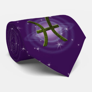 Pick Colour Pisces Zodiac Astrological Sign Tie
