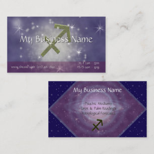 Pick Colour Sagittarius Zodiac Astrological Sign Business Card