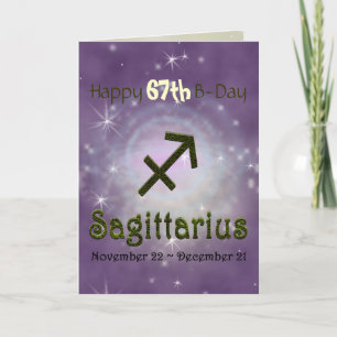 Pick Colour Sagittarius Zodiac Astrological Sign Card