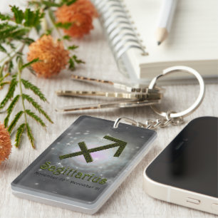Pick Colour Sagittarius Zodiac Astrological Sign Key Ring