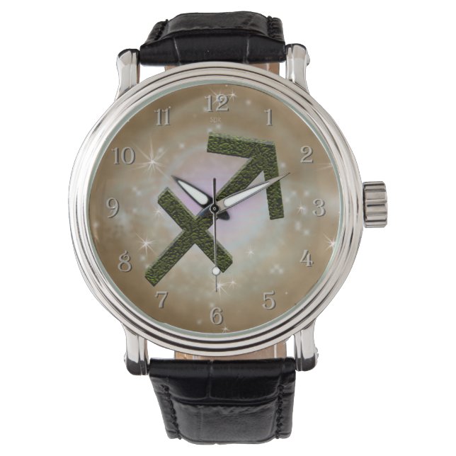 Pick Colour Sagittarius Zodiac Astrological Sign Watch (Front)