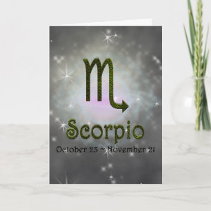 Pick Colour Scorpio Zodiac Astrological Sign Card