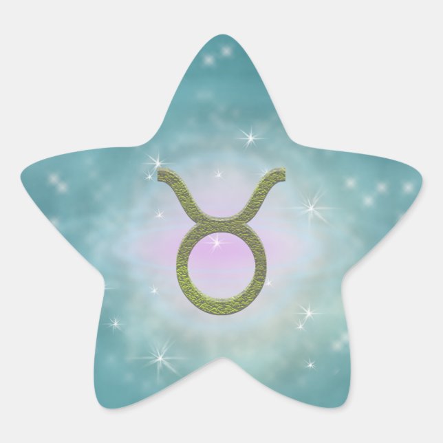 Pick Colour Taurus Zodiac Astrological Sign Star Sticker (Front)