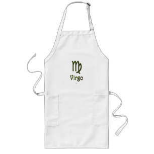 Pick Colour Virgo Zodiac Astrological Sign Long Apron