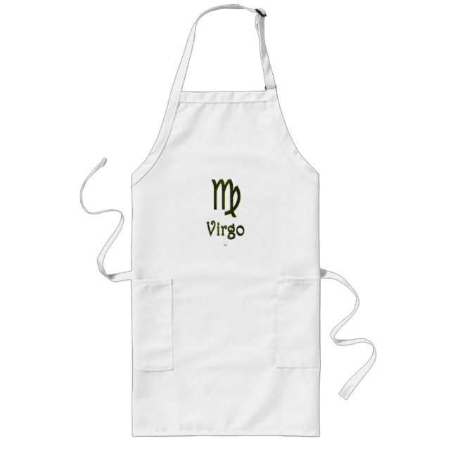 Pick Colour Virgo Zodiac Astrological Sign Long Apron (Front)