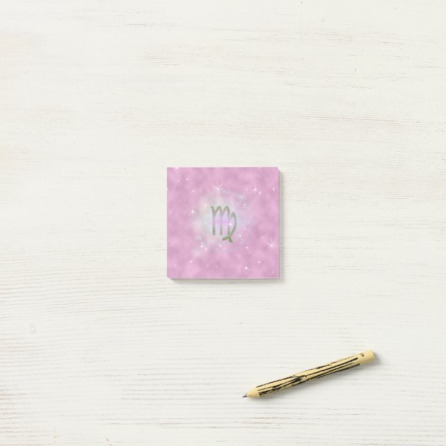 Pick Colour Virgo Zodiac Astrological Sign Post-it Notes (On Desk)