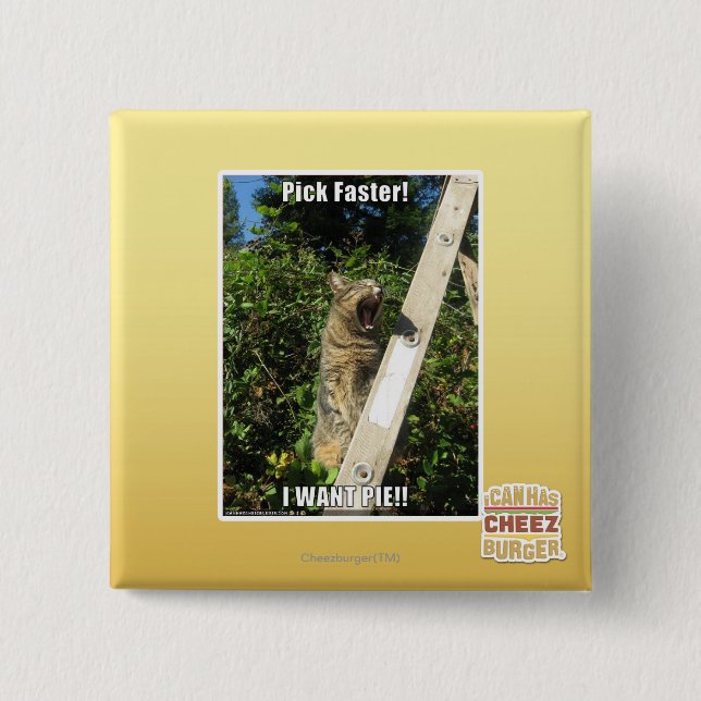 Pick Faster! 15 Cm Square Badge (Front)