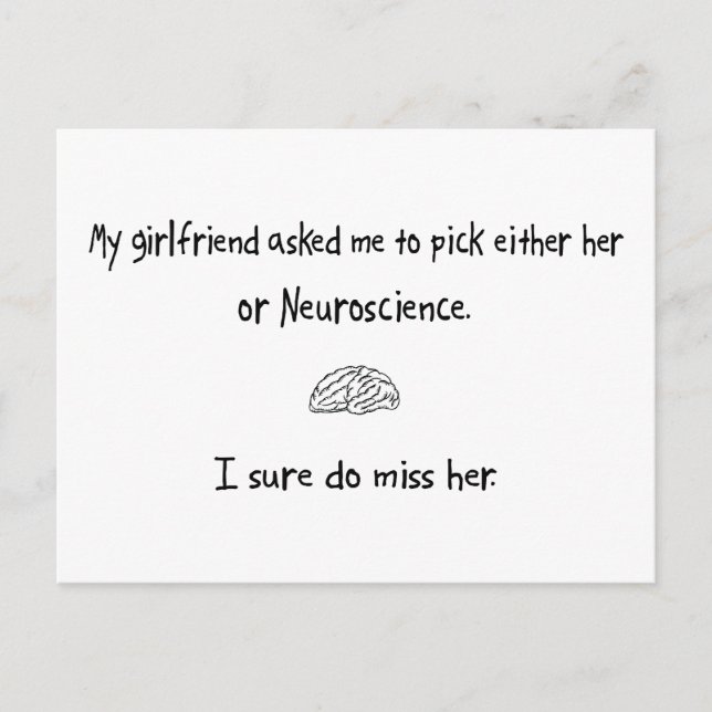 Pick Girlfriend or Neuroscience Postcard (Front)