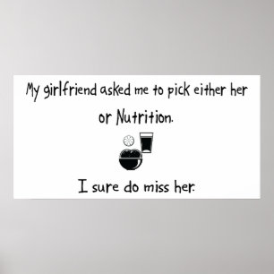 Pick Girlfriend or Nutrition Poster
