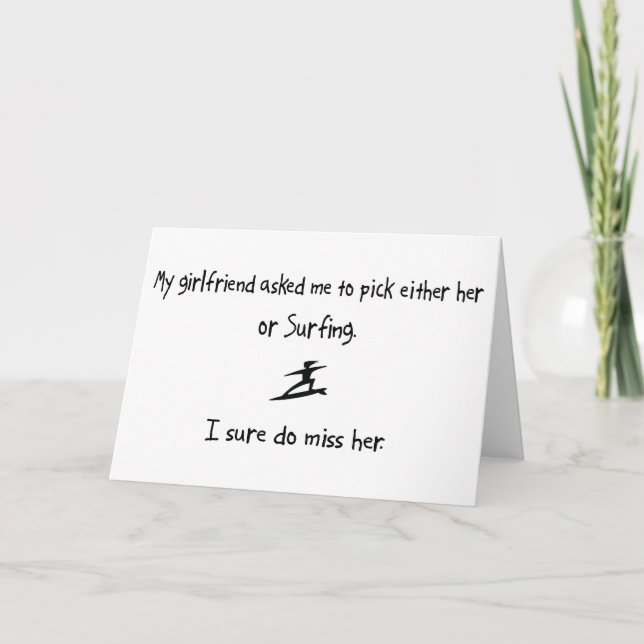 Pick Girlfriend or Surfing Card (Front)