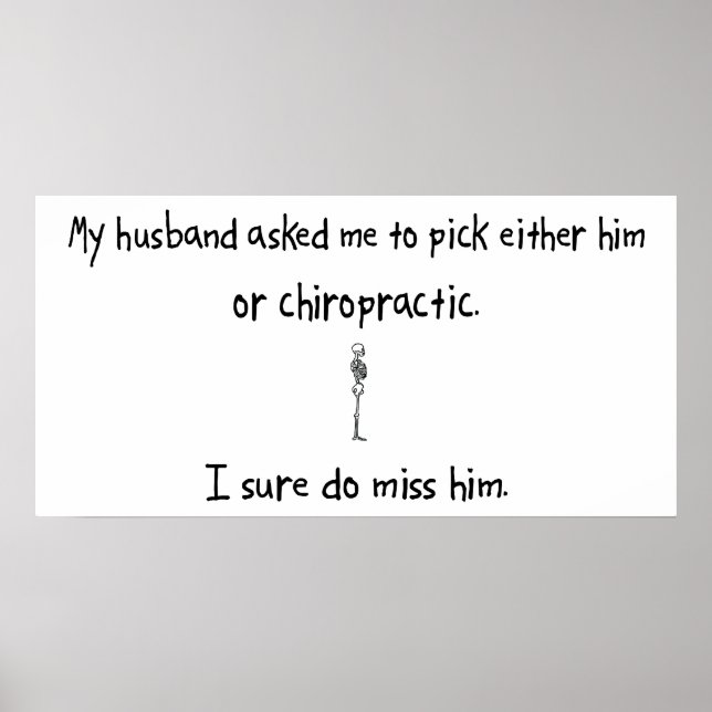 Pick Husband or Chiropractic Poster (Front)