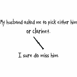 Pick Husband or Clarinet Photo Sculpture Decoration