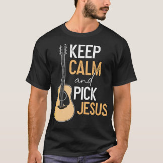 Pick Jesus Christian Bass Guitar Player Musician T T-Shirt