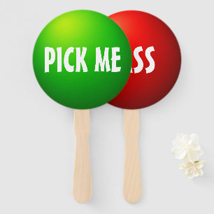 Pick Me Pass Classroom Game Paddle Sign Hand Fan