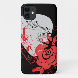Pick, swallow, blood & rose iPhone 11 case