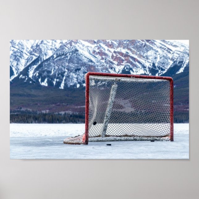 Pick Up Hockey In The Mountains Poster (Front)