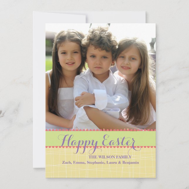 Pick Up Sticks Photo Easter Card (Front)