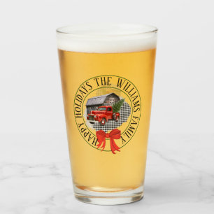 Pick Up Truck With Tree Glass Tumbler