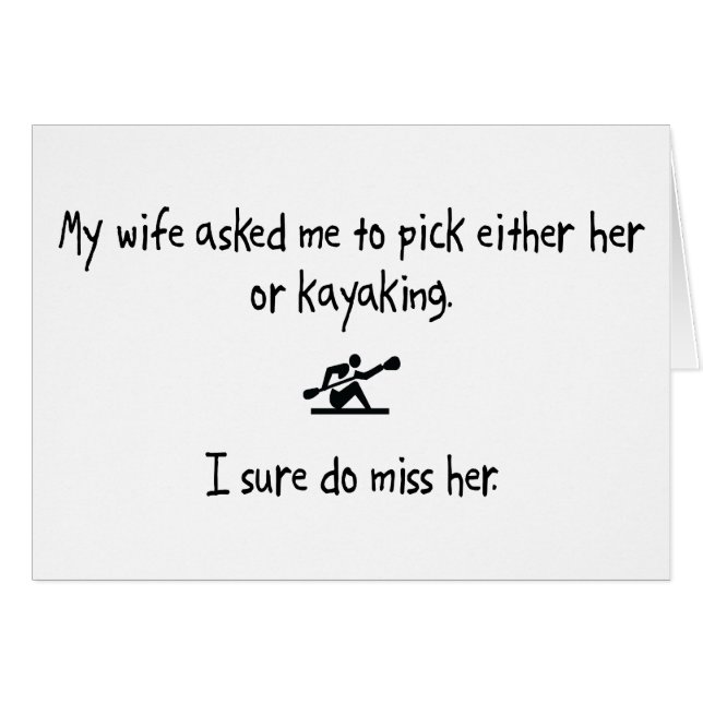 Pick Wife or Kayaking (Front Horizontal)