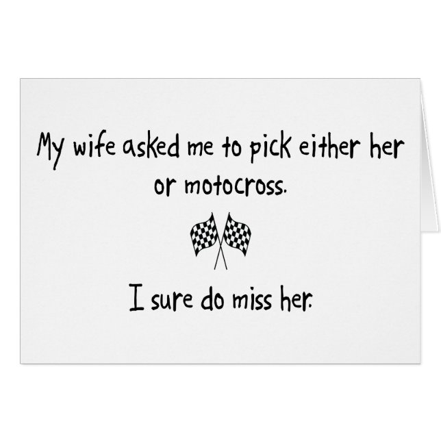 Pick Wife or Motocross (Front Horizontal)
