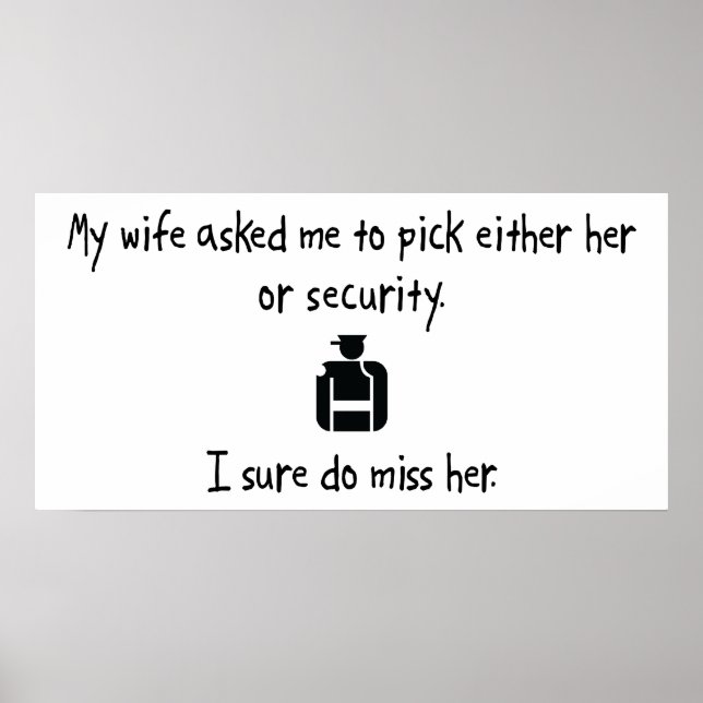 Pick Wife or Security Poster (Front)