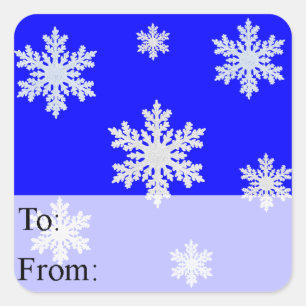 Pick Your Background Snowflakes Gift Tag