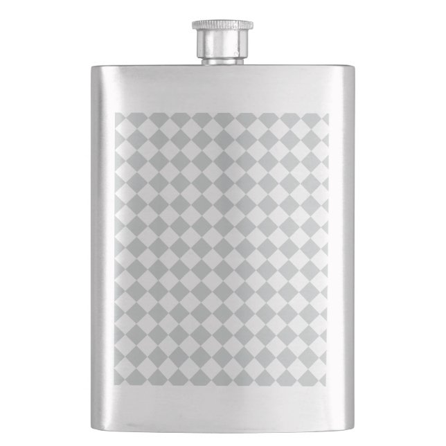 Pick your checkers colour Easily Customise This Hip Flask (Front)